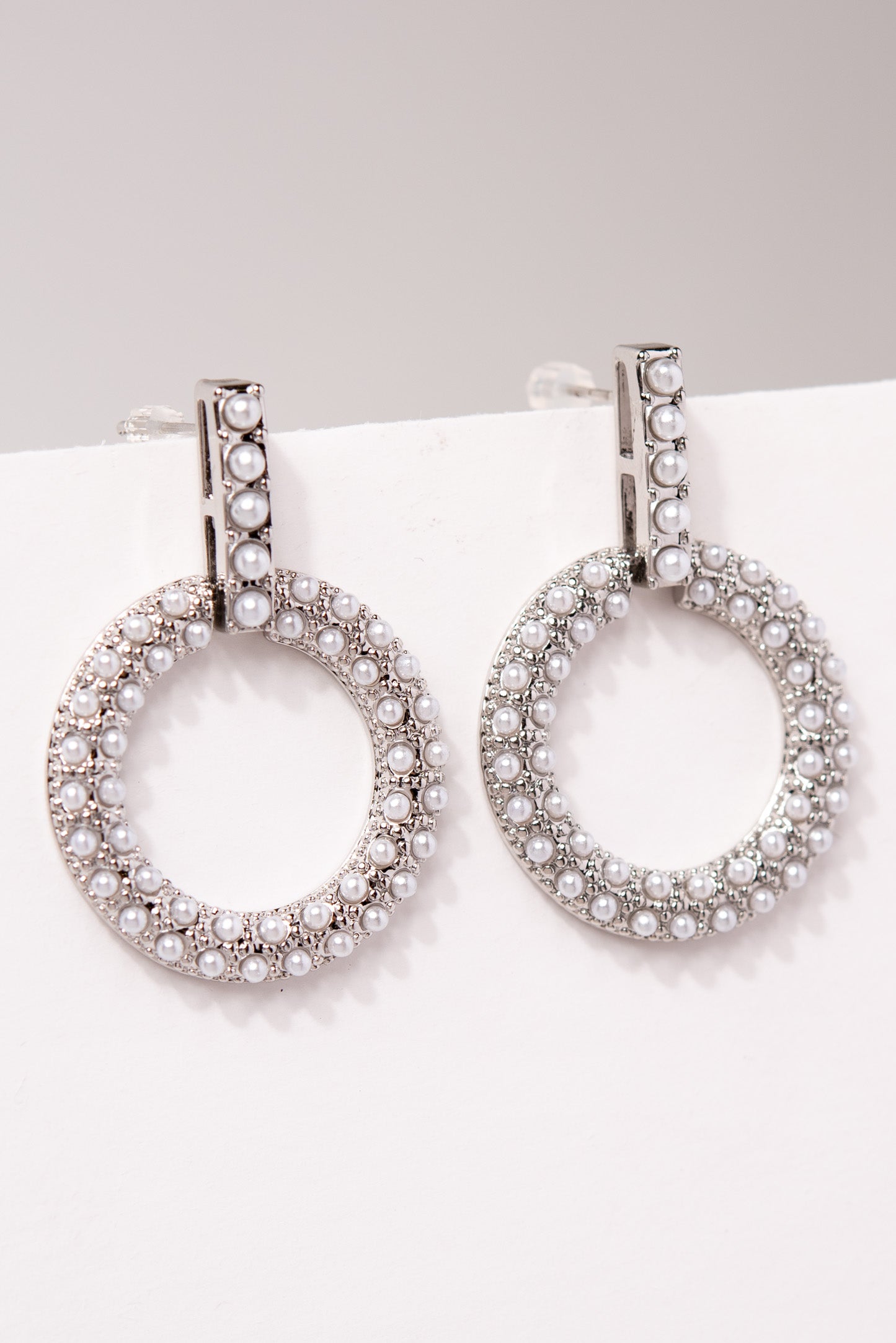 Margot Pearl Earrings - Silver