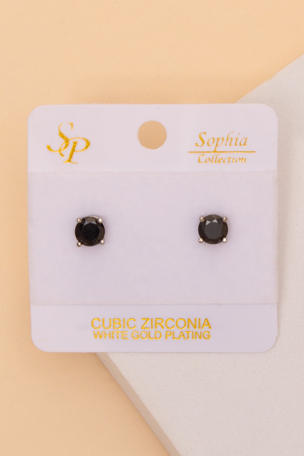 Ella 6mm Cubic Zirconia Stud Earrings