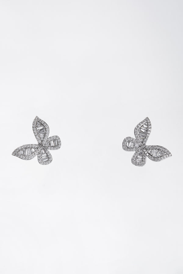 Cassandra Butterfly CZ Post Earrings