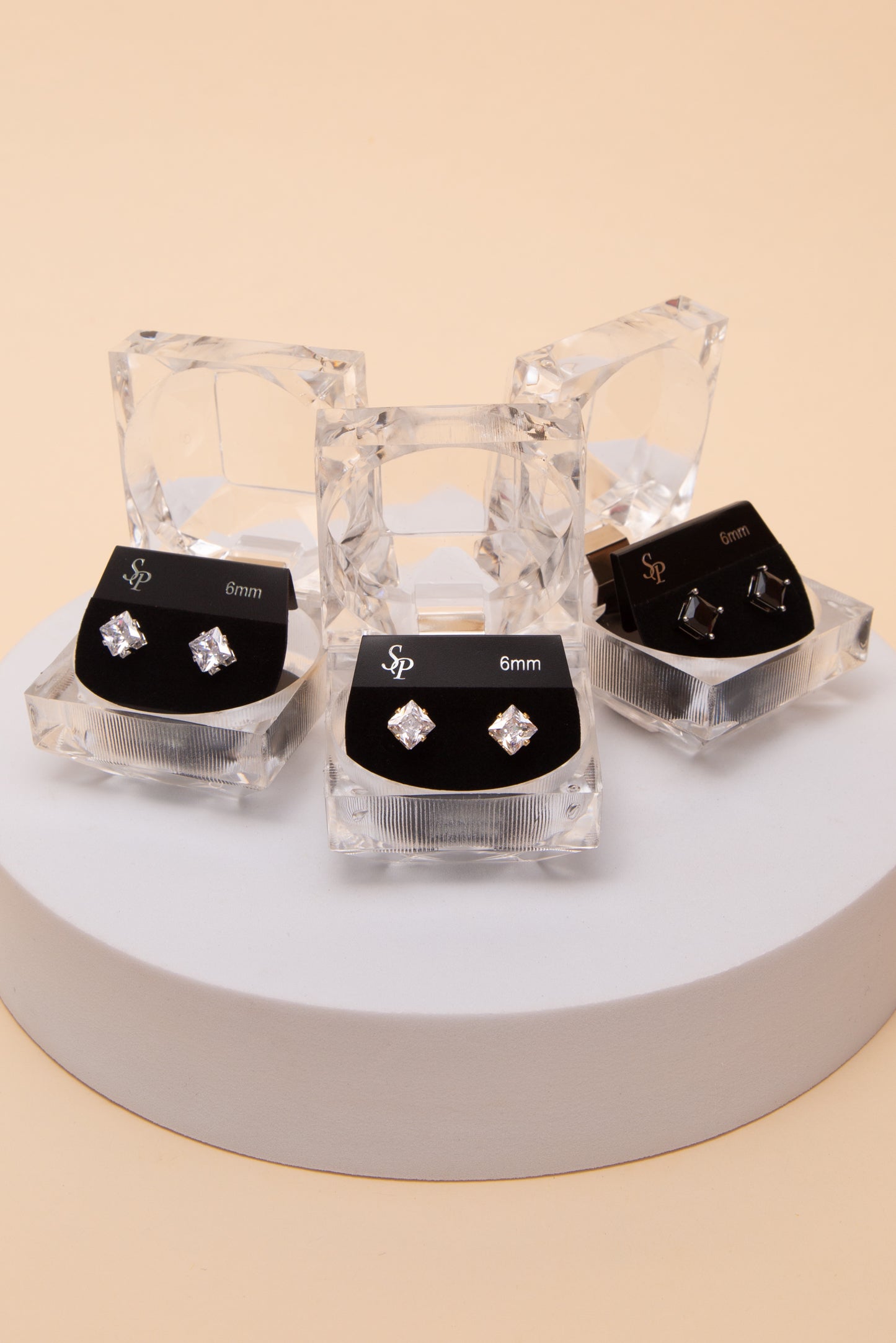 Valerie 6MM Square Cubic Earrings