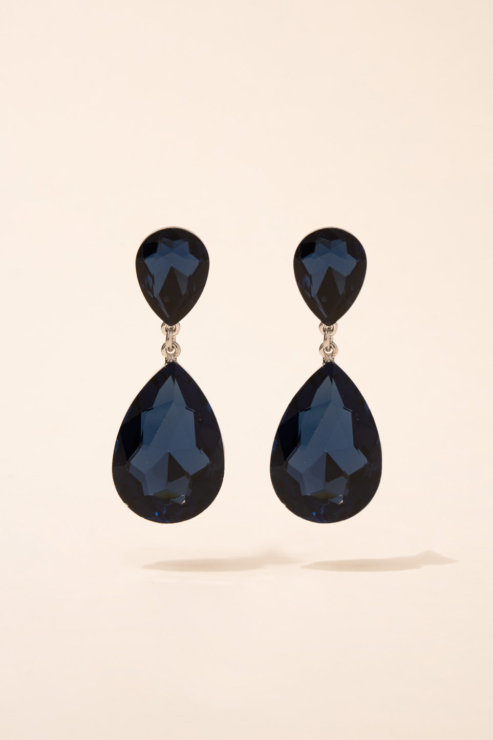 Allira Teardrop Stone Earrings | Navy