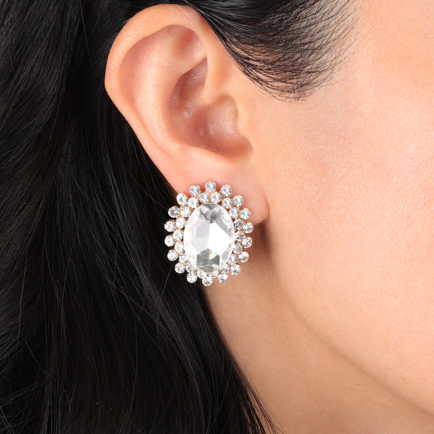 Daisy's Glass Stone Post Earrings