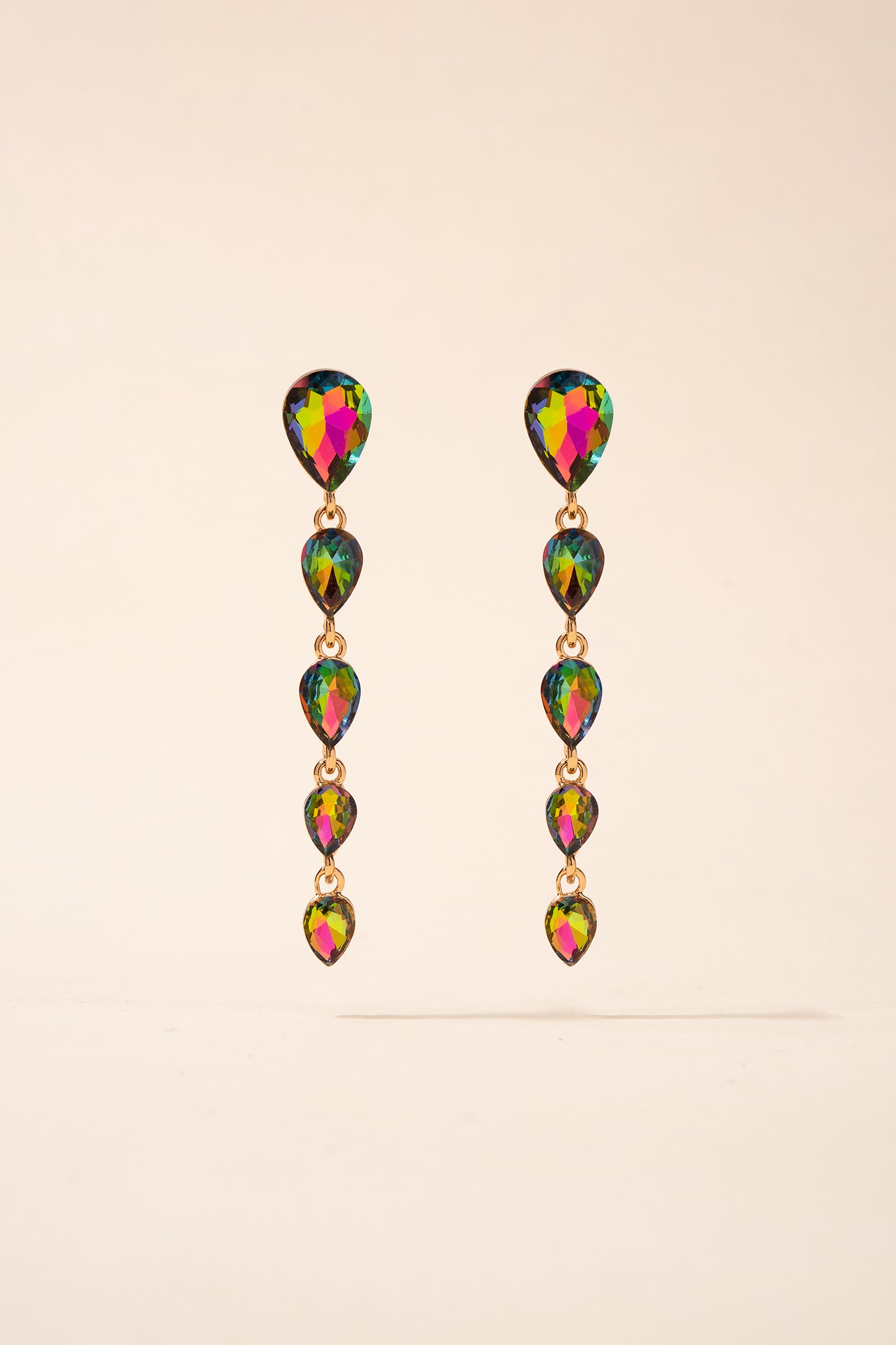 Isla Teardrop 5-Tiered Drop Earrings