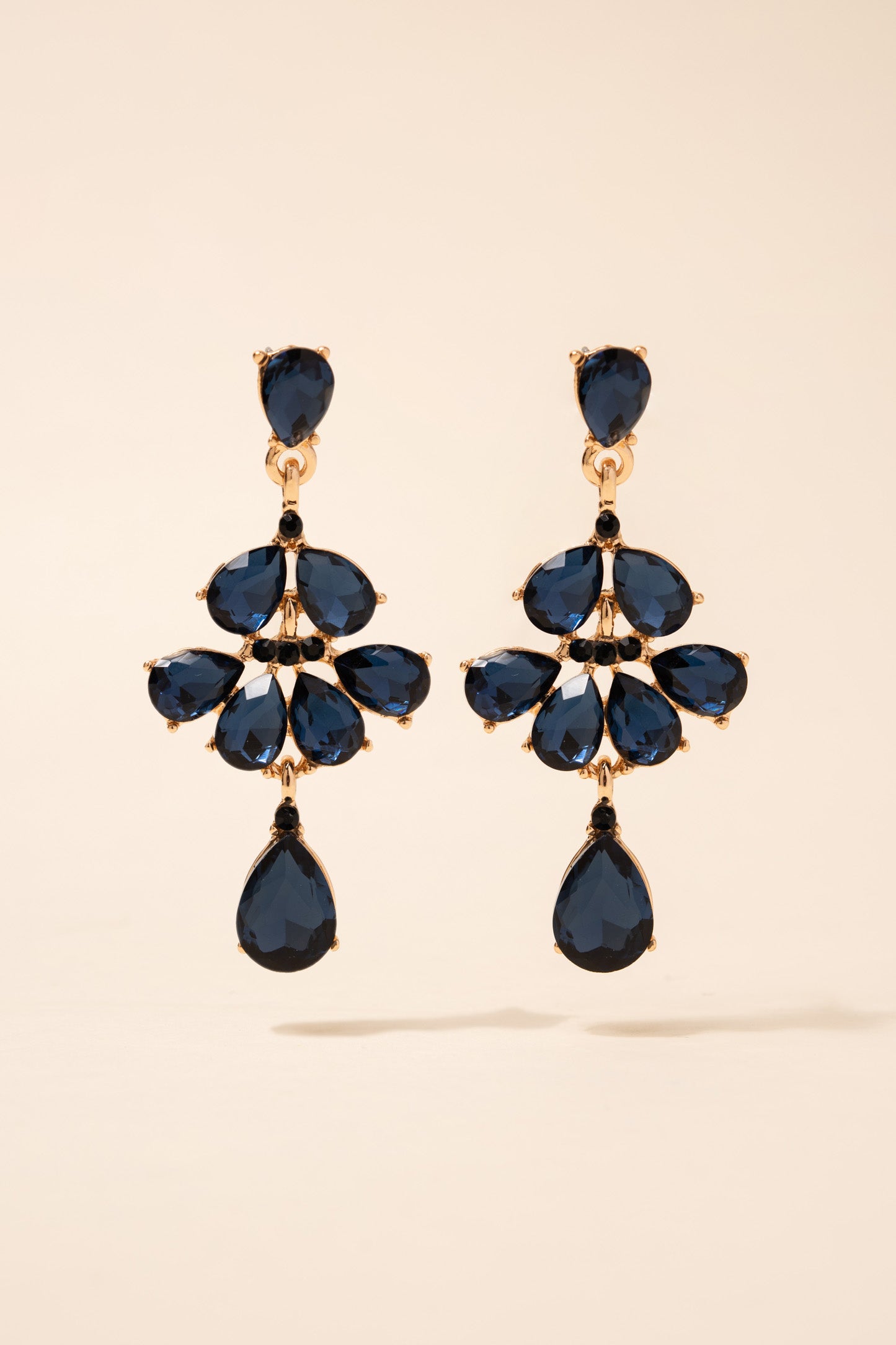 Anette Long Petal Chandelier Earrings