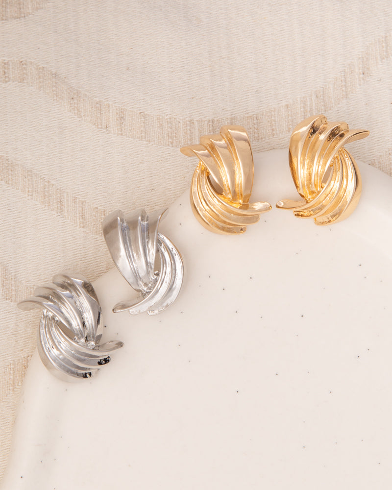 Rosie Wave Shape Door Knocker Post Earrings