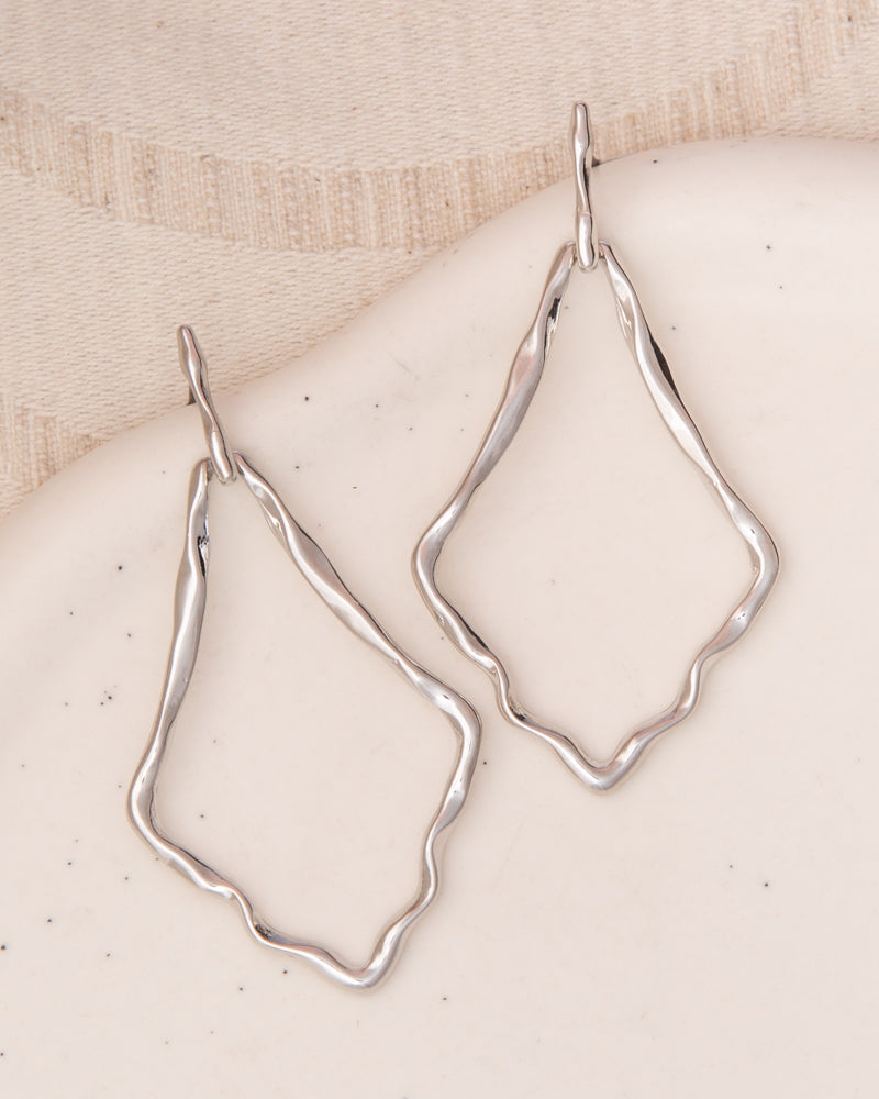 Hope Twisted Deltoid Door Knocker Post Dangle Earrings