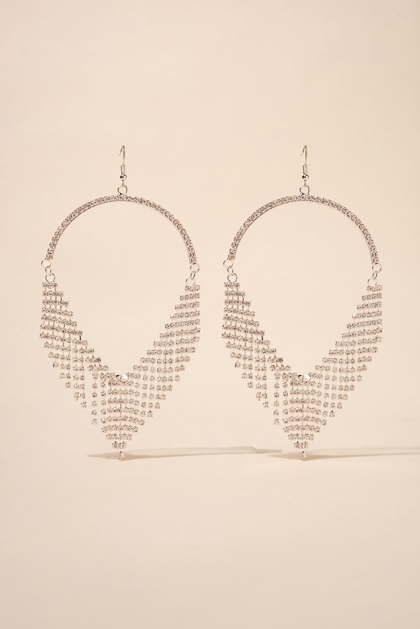 Mogul Half Hoop Rhinestone Earrings