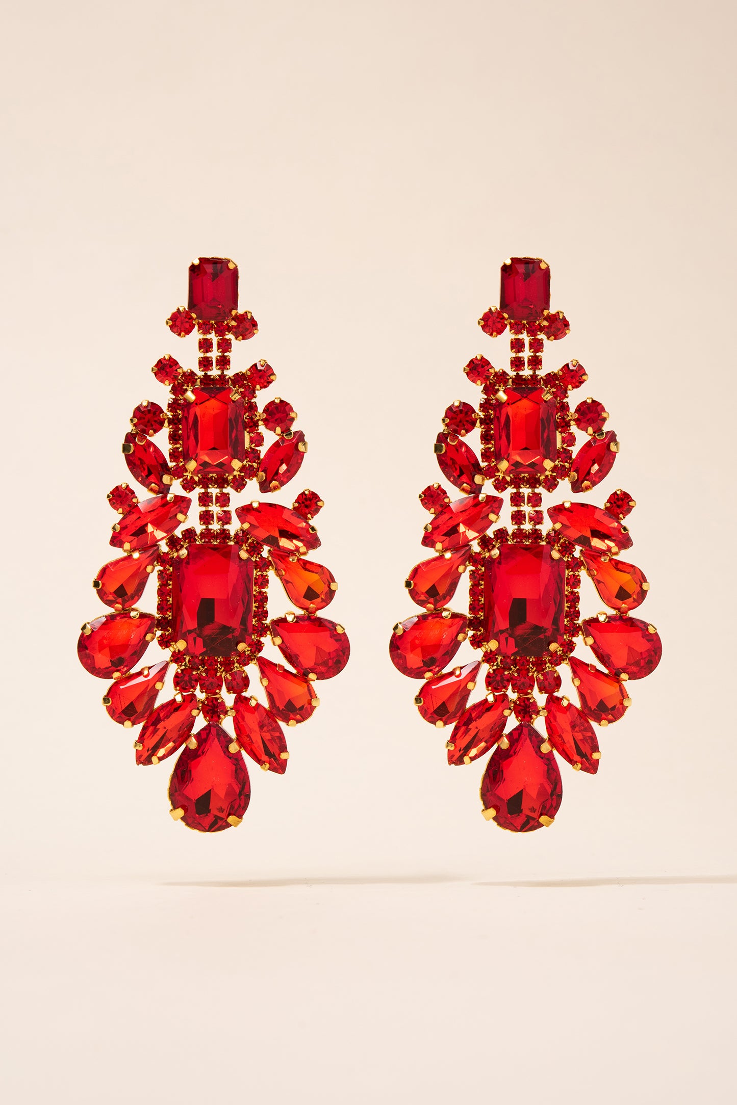 Claire Large Rhinestone Drop Post Earrings