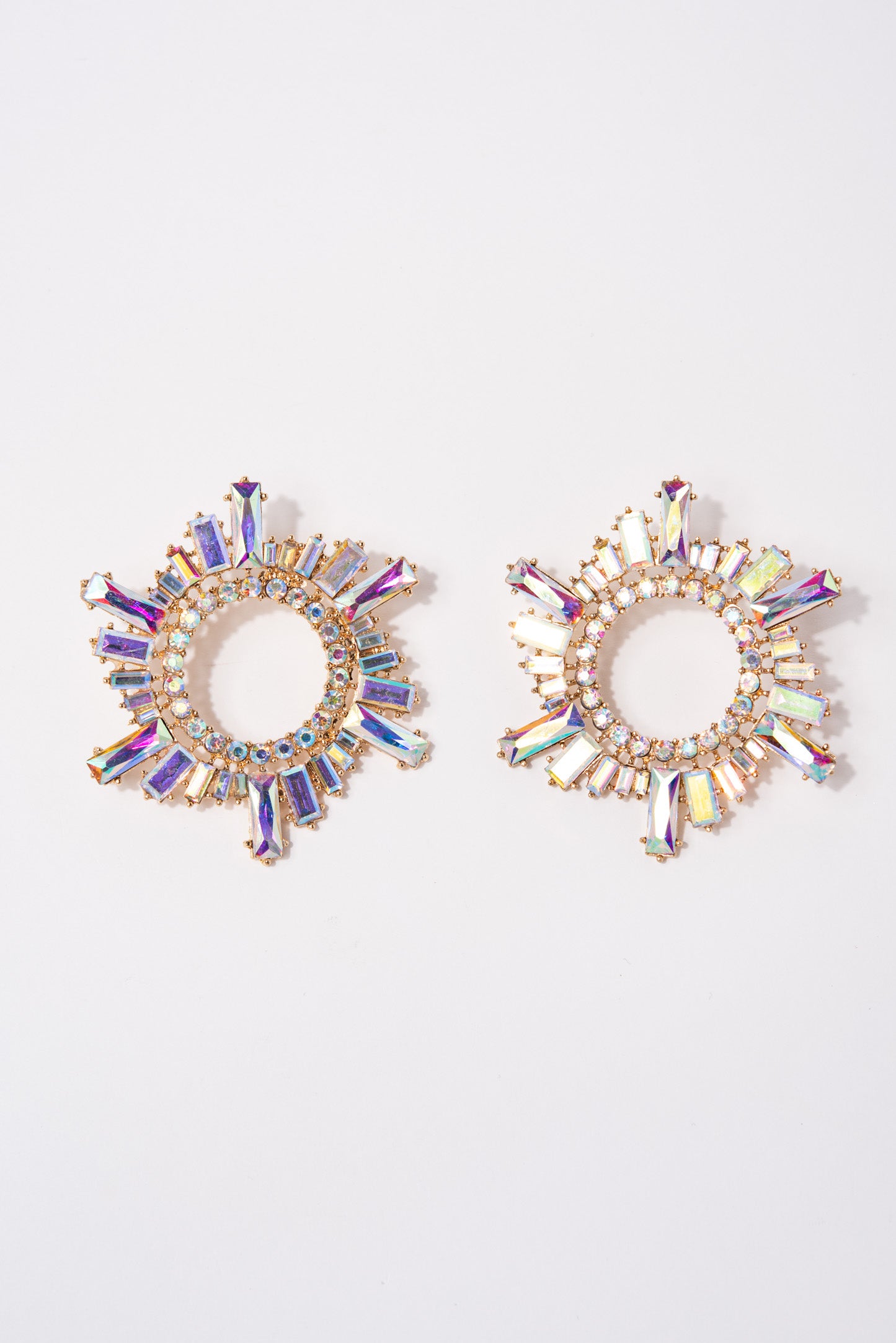 Penelope Rhinestone Circle Earrings