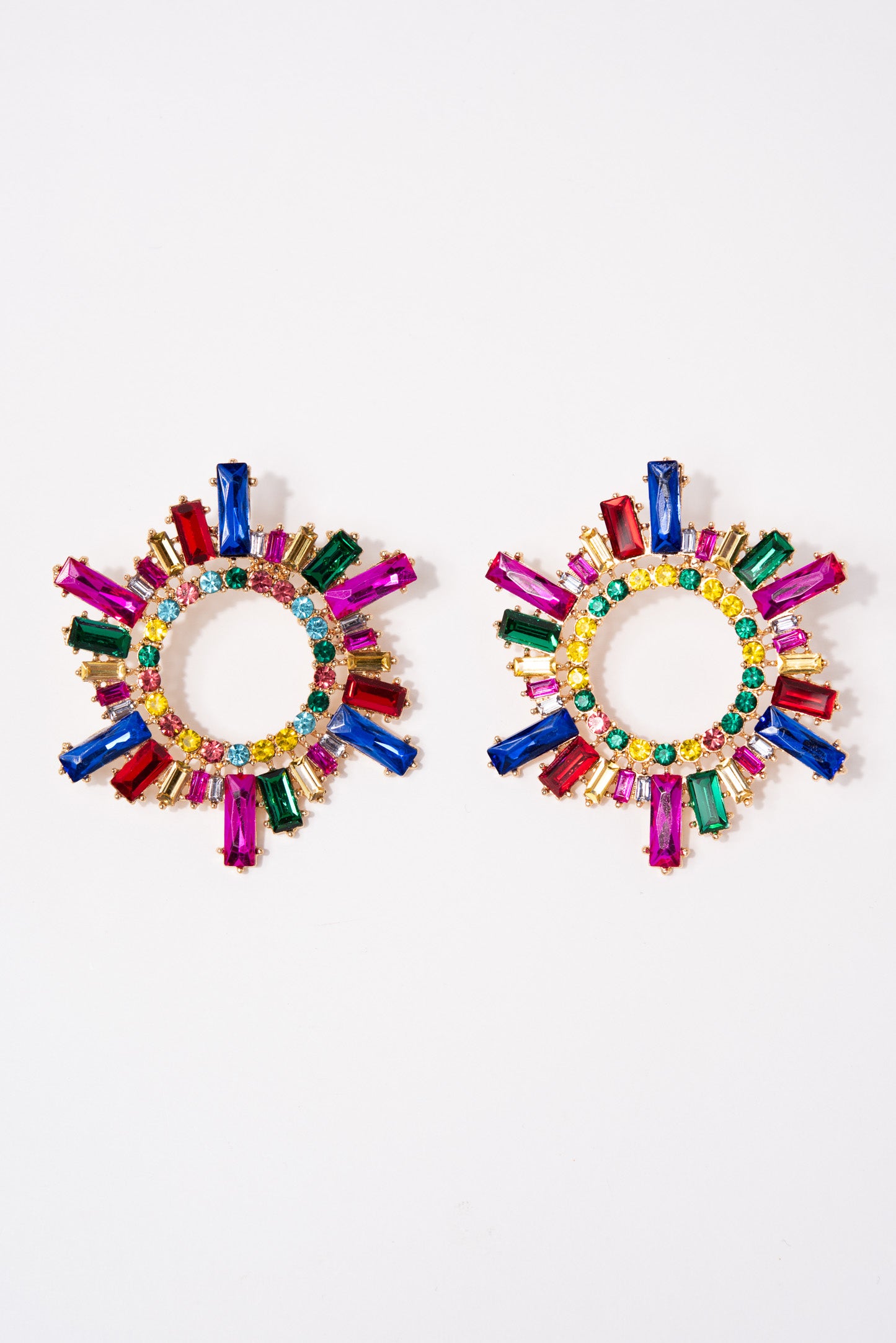 Penelope Rhinestone Circle Earrings