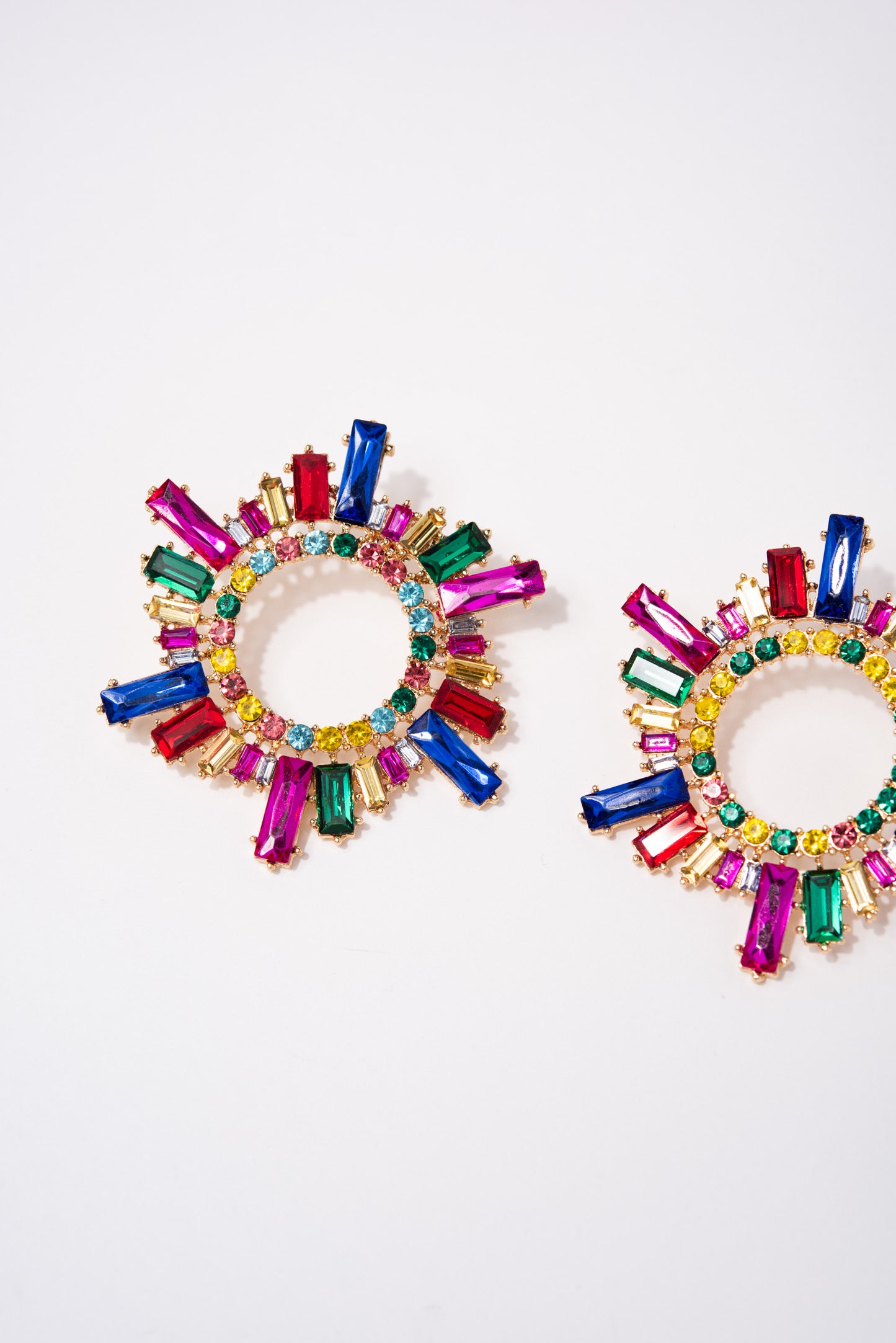 Penelope Rhinestone Circle Earrings