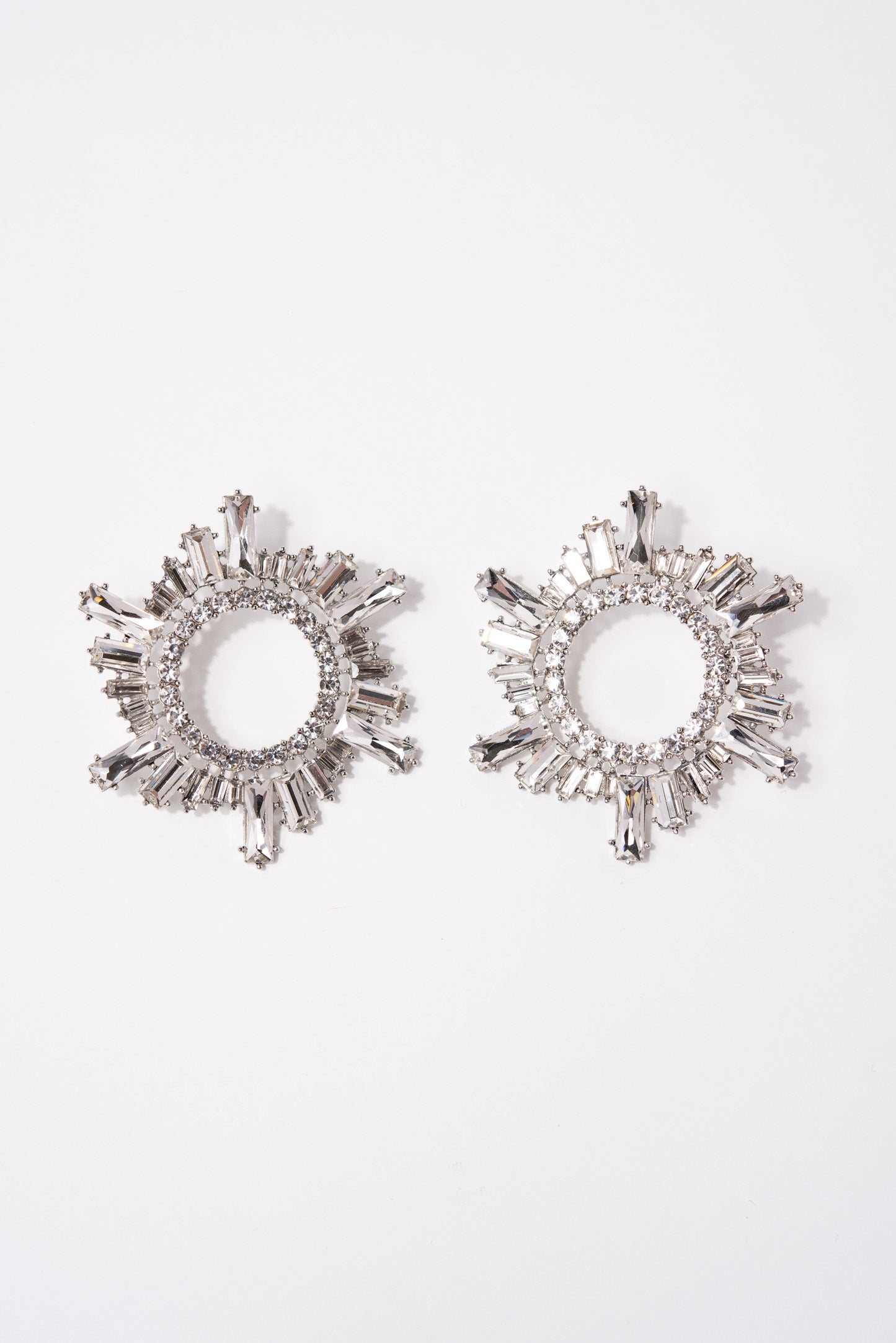 Penelope Rhinestone Circle Earrings