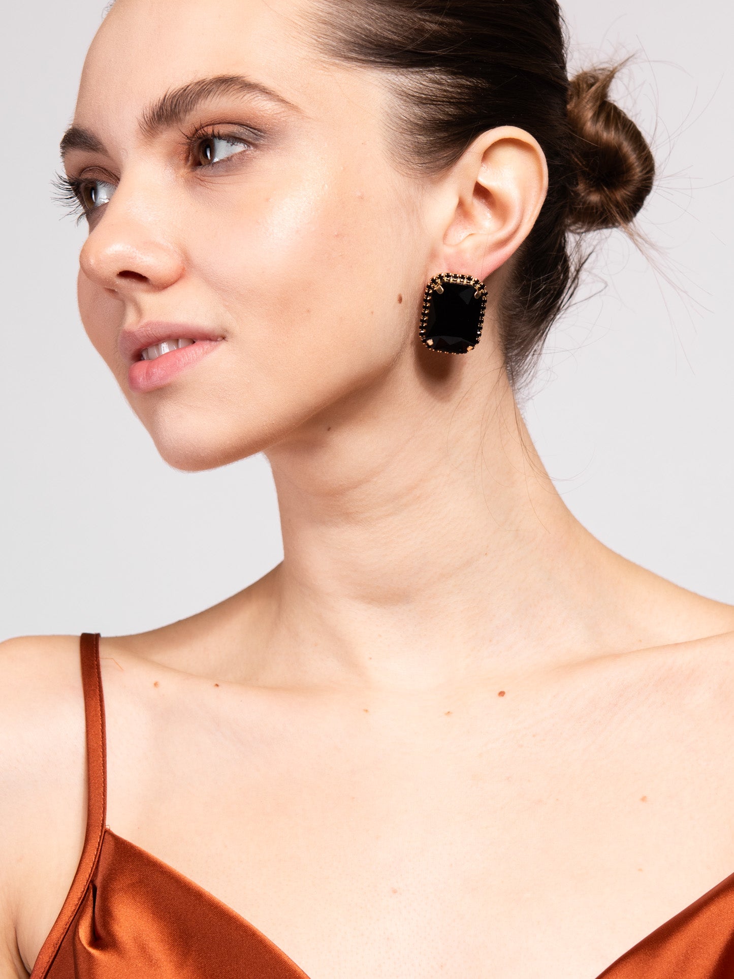 Dahlia Stone Stud Post Earrings