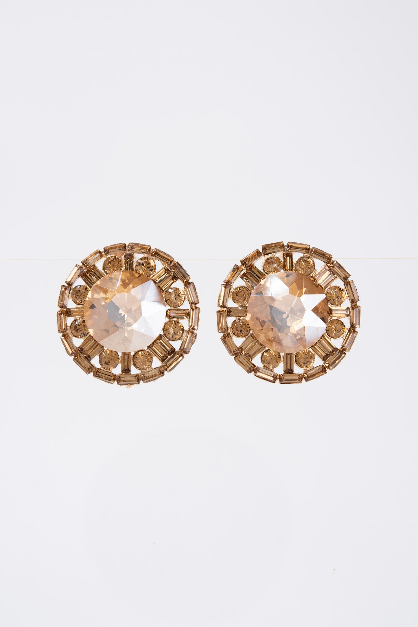 Juliette Vintage Cluster Drop Earrings - Gold
