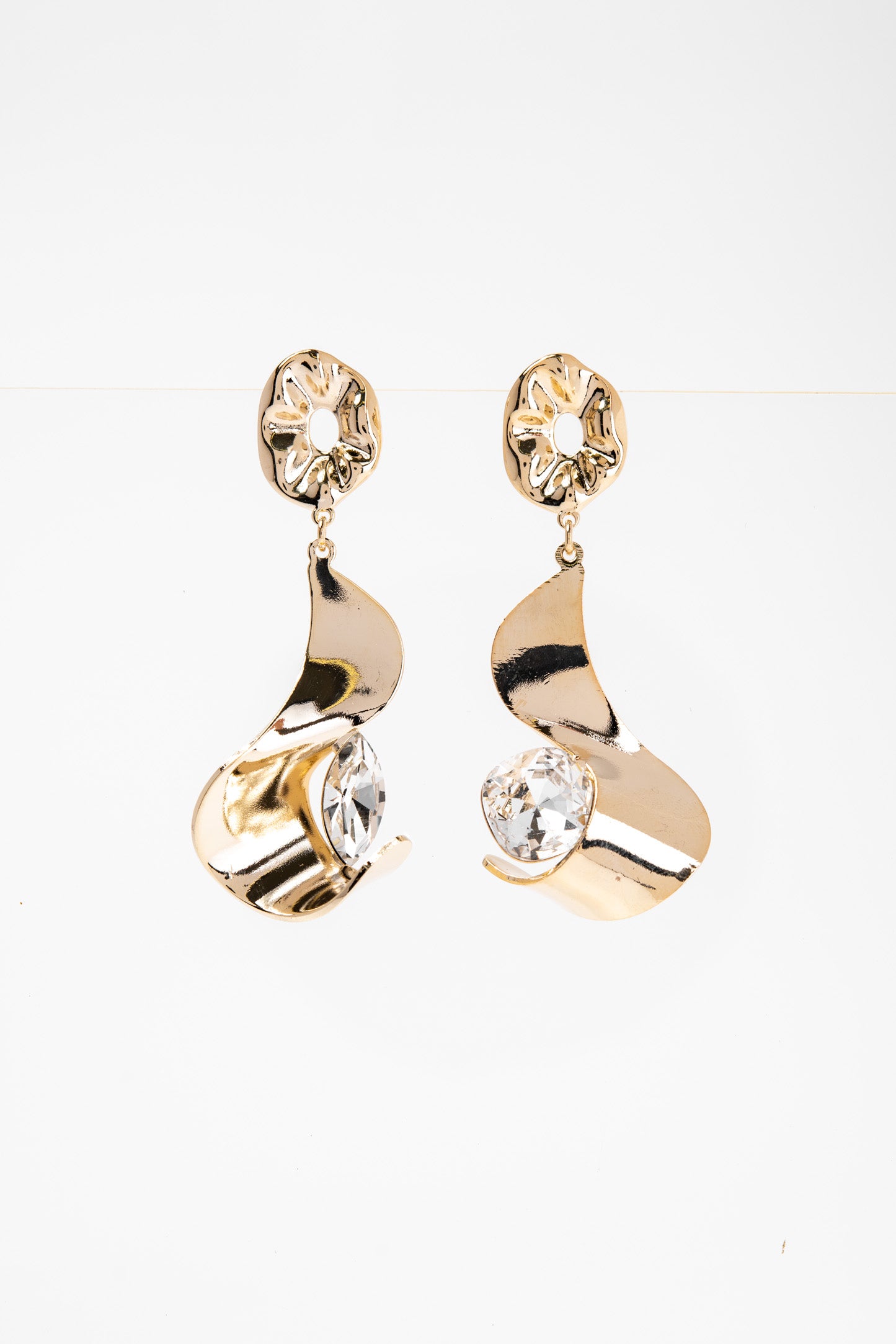 Angelica CZ White Gold Plated Earrings