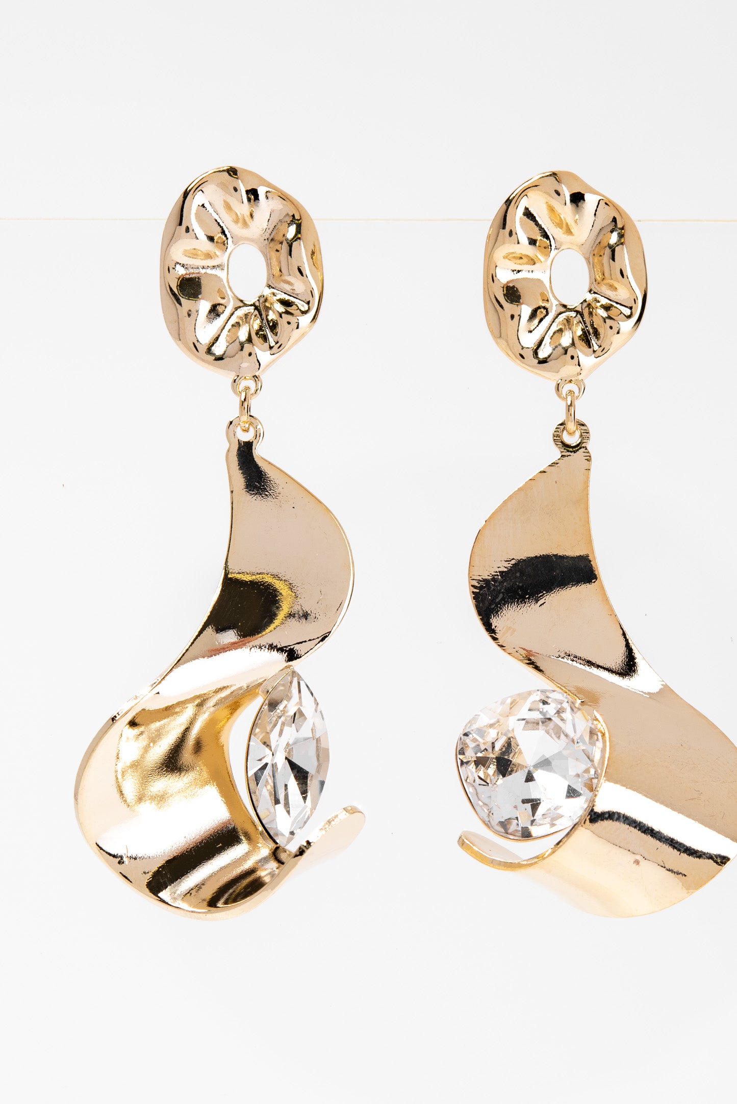 Angelica CZ White Gold Plated Earrings