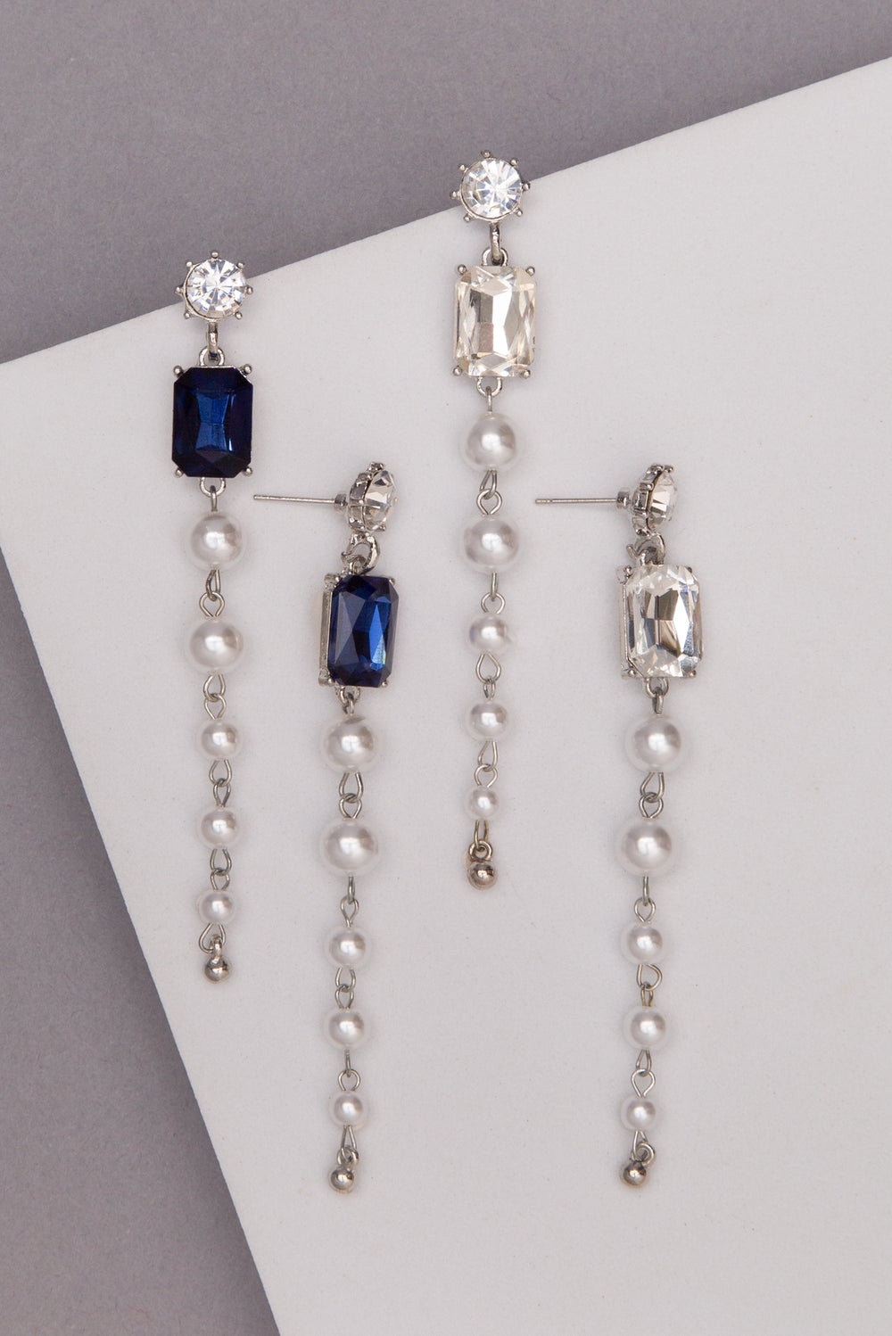 Ruby Fashion Stone Pearl Earrings