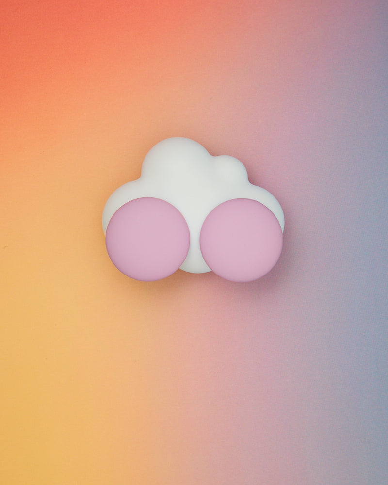 Greta Monochromatic Rubber Effect Acrylic Disc Earrings | Lavender