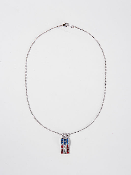 Nevaeh 4th of July Pendant flag Necklace