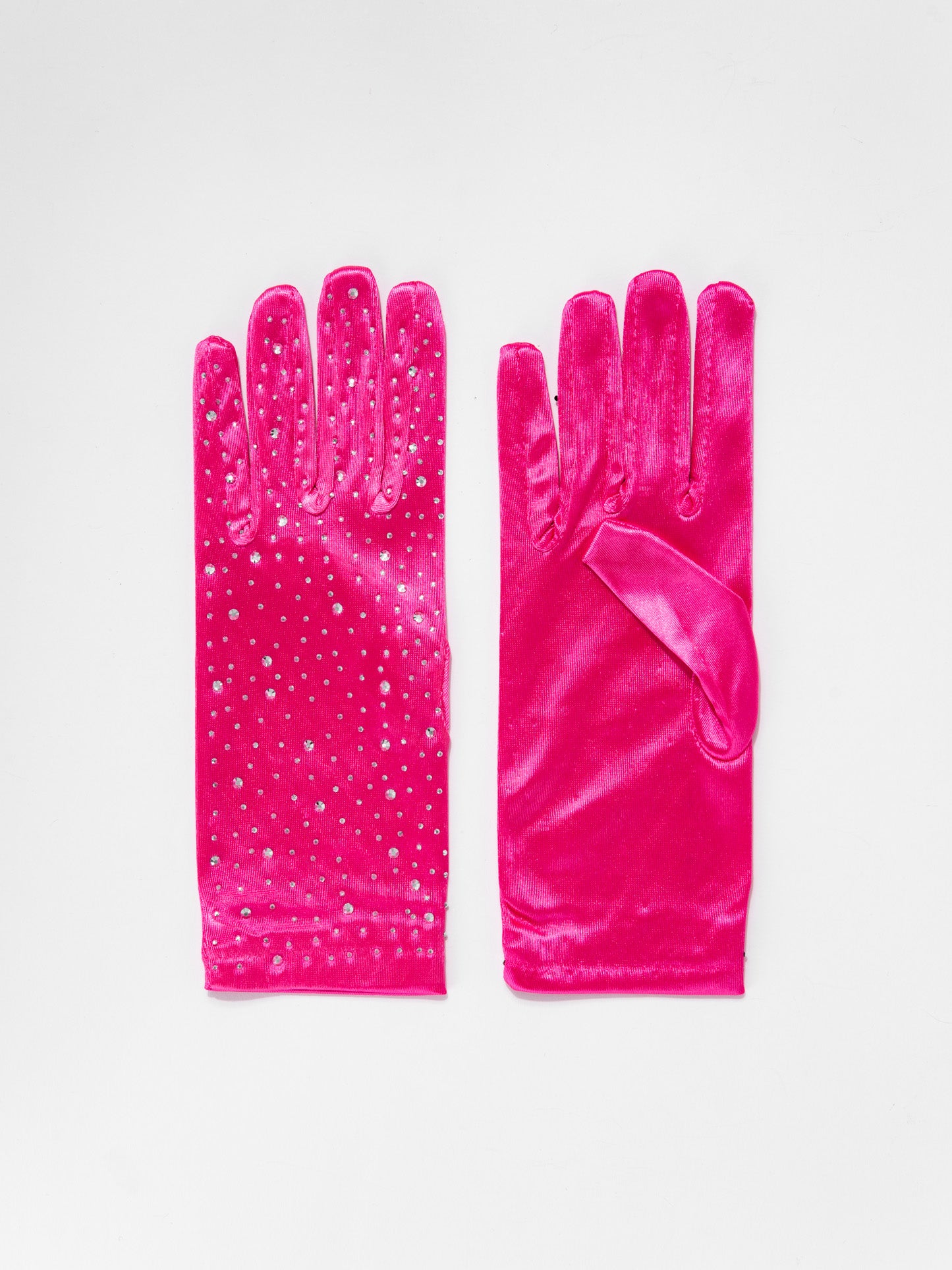 Regan 24" Bridal Satin Rhinestone Gloves