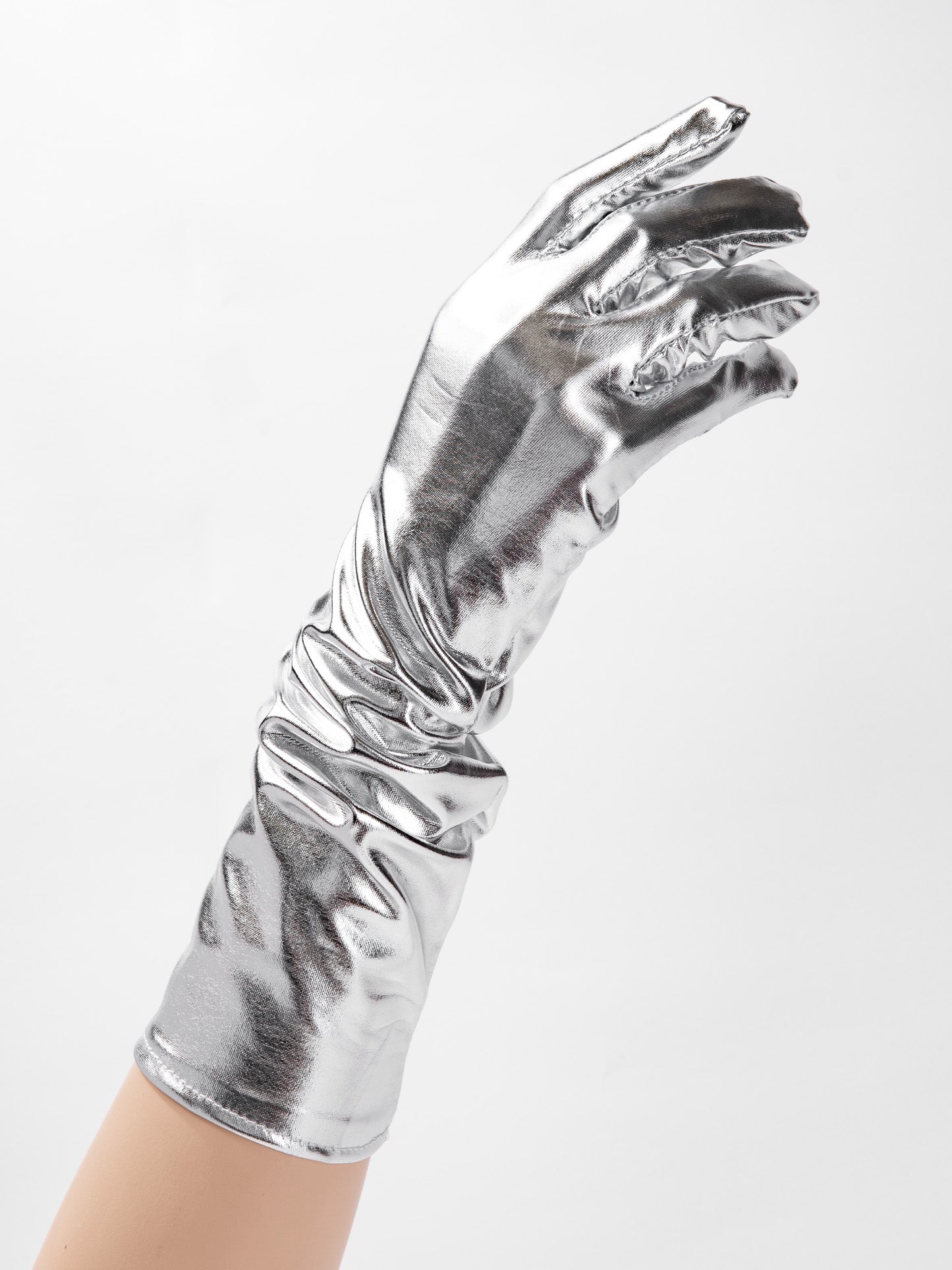 Layla Elbow Length Metallic Gloves