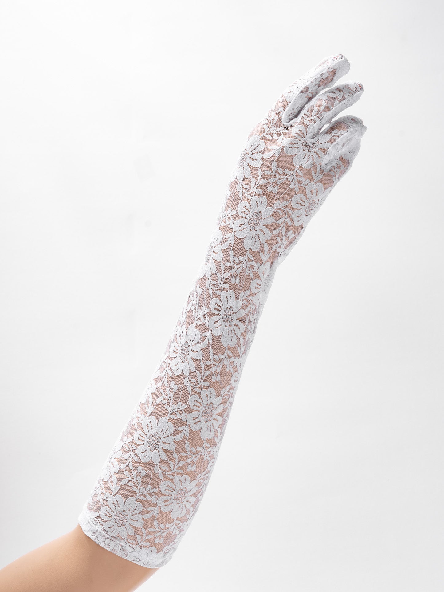 Nova Lace Long Glove with Flowers