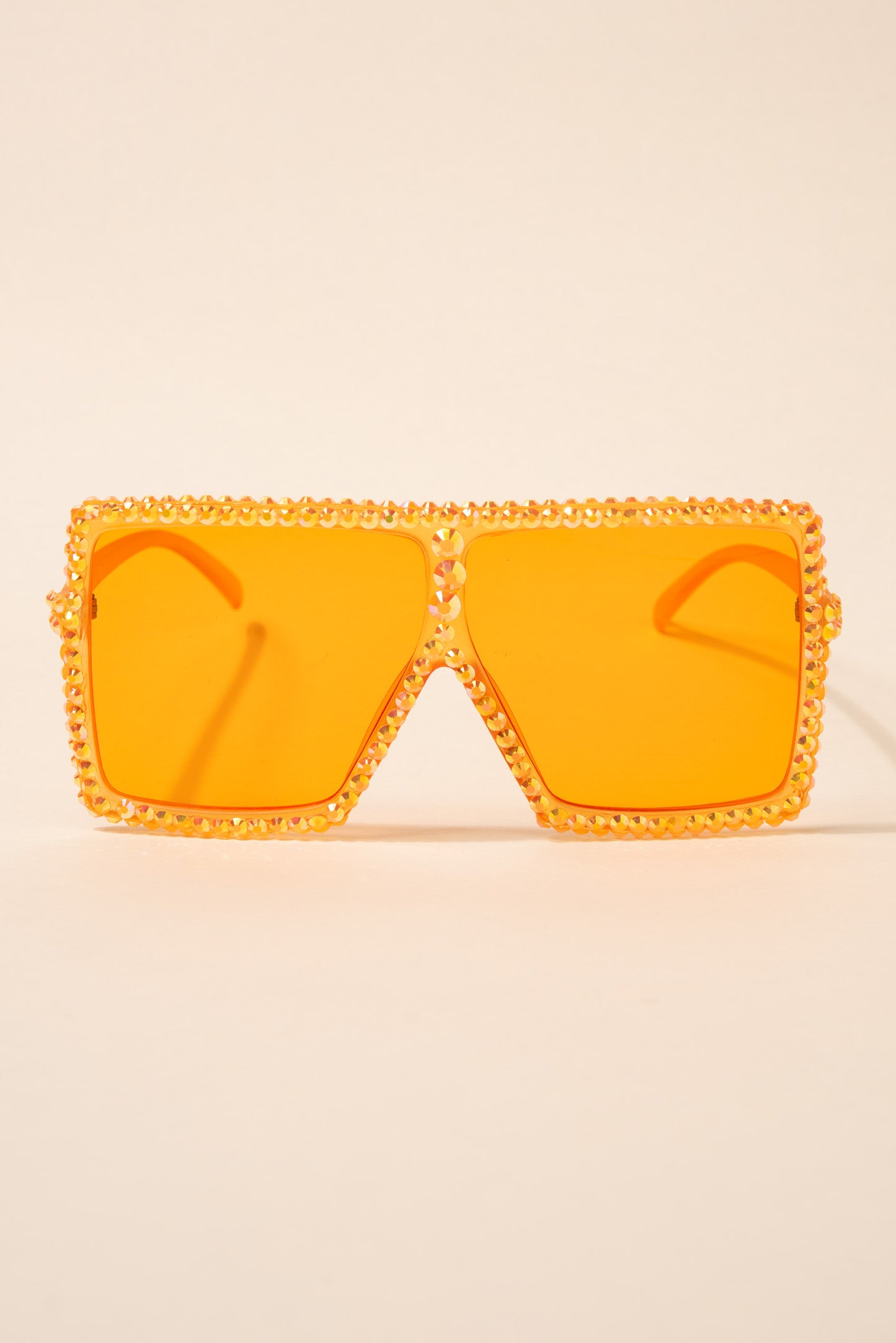 Fame Oversized Square Rhinestone Sunglasses