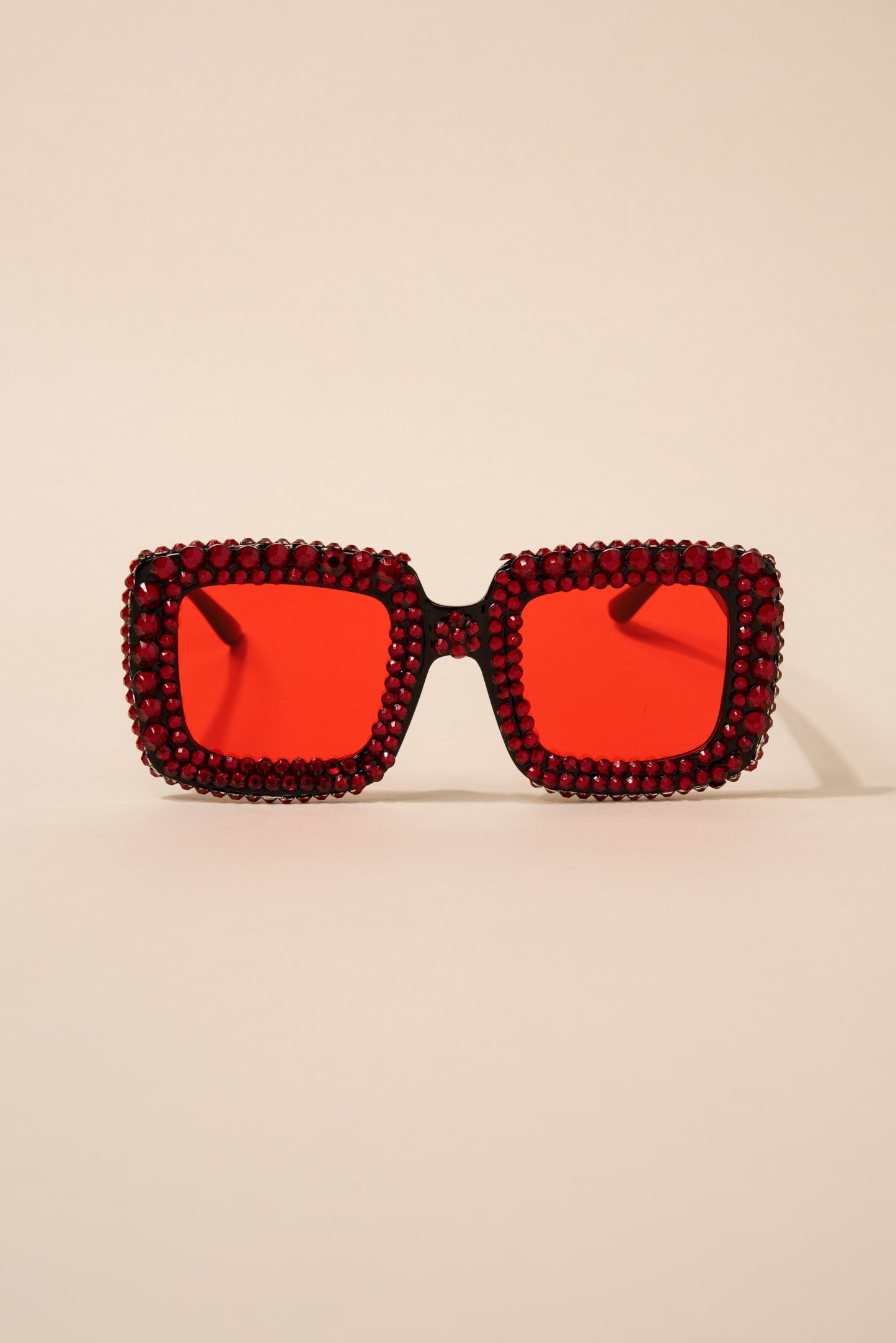 Beverly Retro Square Rhinestone Sunglasses