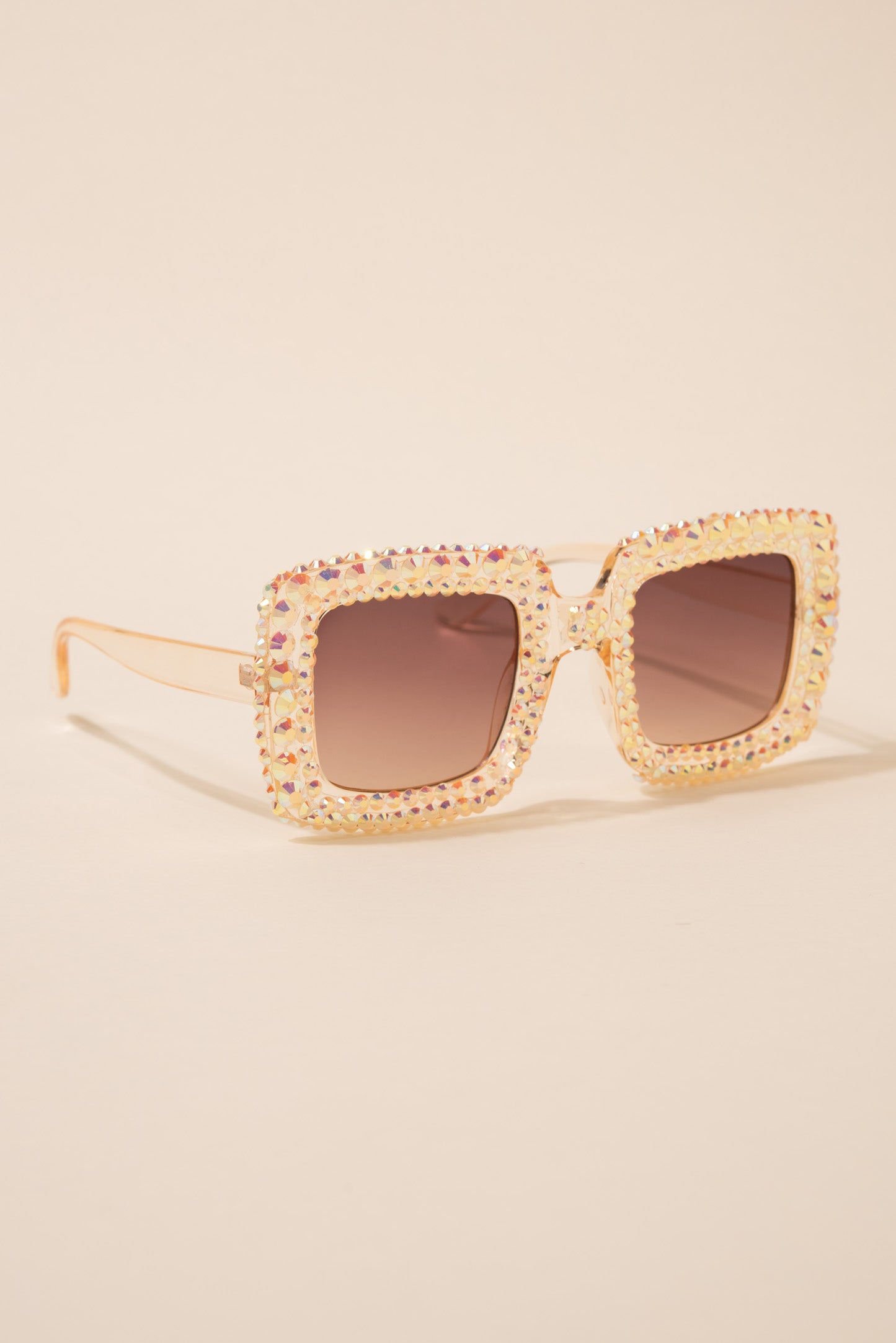 Beverly Retro Square Rhinestone Sunglasses