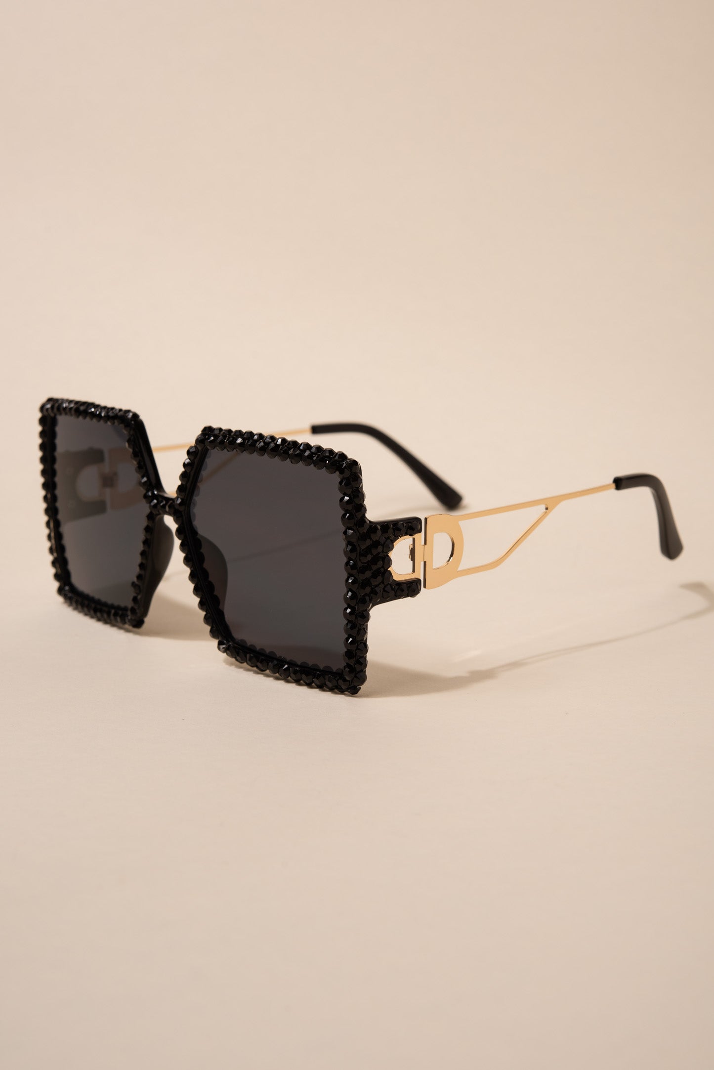 Priscilla Oversized Pentagon Rhinestone Sunglasses