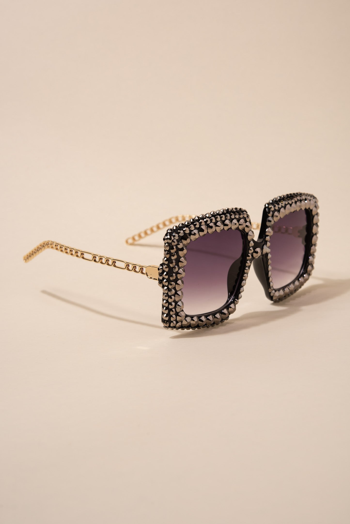 Anita Rectangular Rhinestone Sunglasses