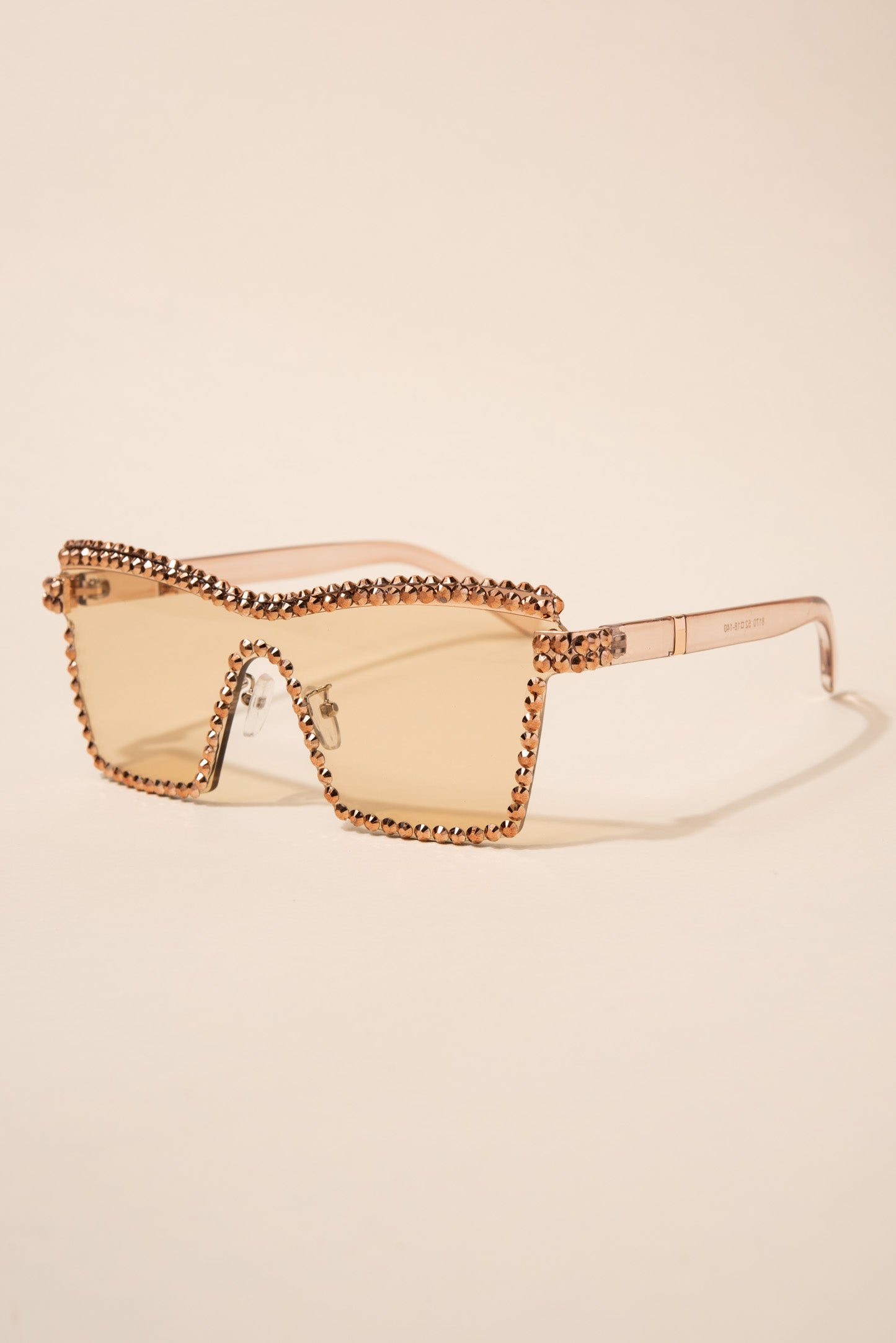 Jordan Futuristic Mono Lens Rhinestone Sunglasses