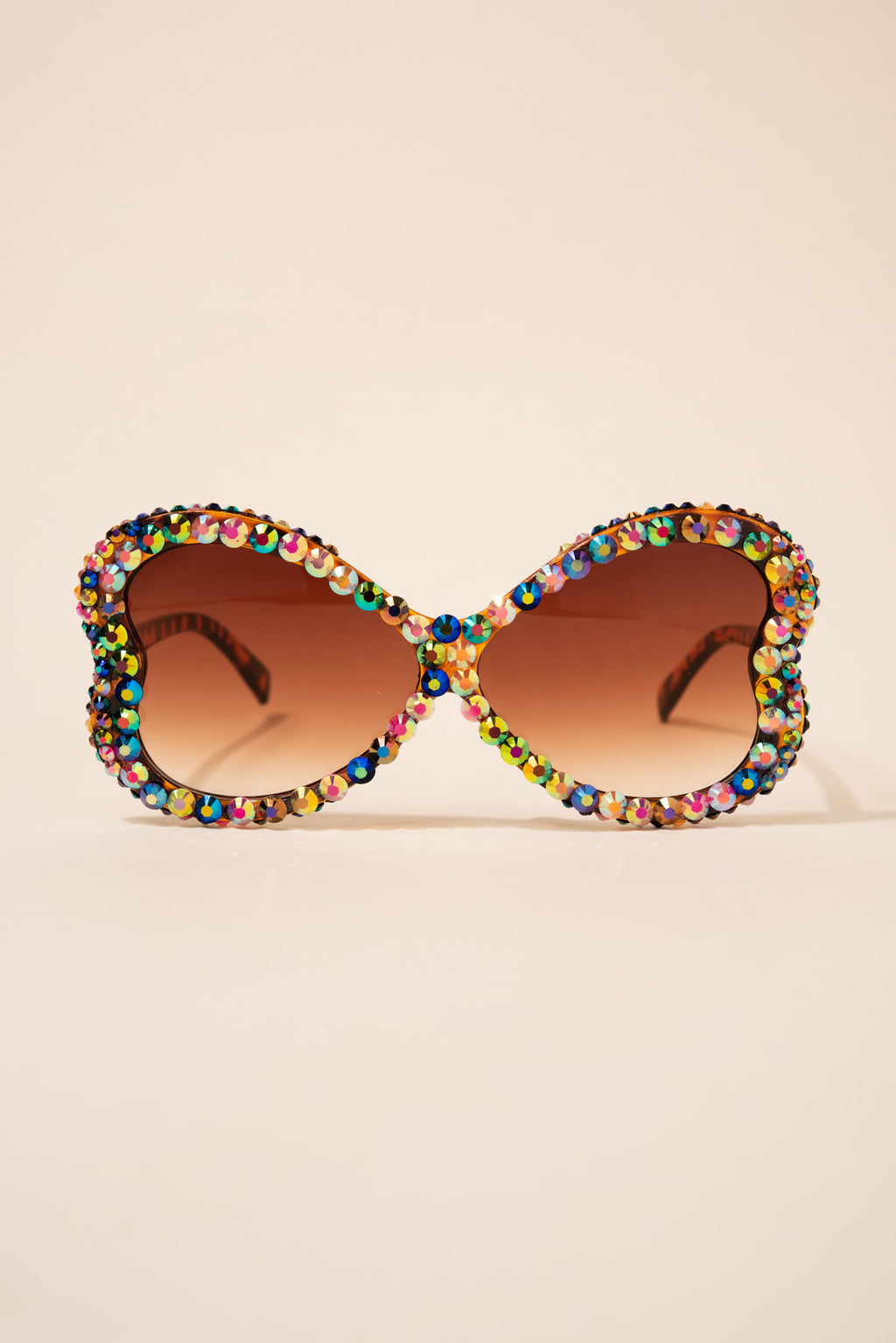 Kinley Butterfly Wing Oversized Rhinestone Sunglasses  display picture 2