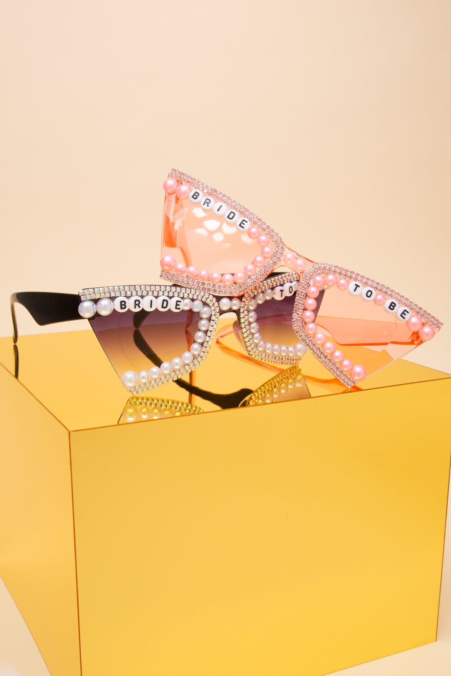 Charlotte Bride To Be Beaded Fashion Glasses with Pearl and Crystal