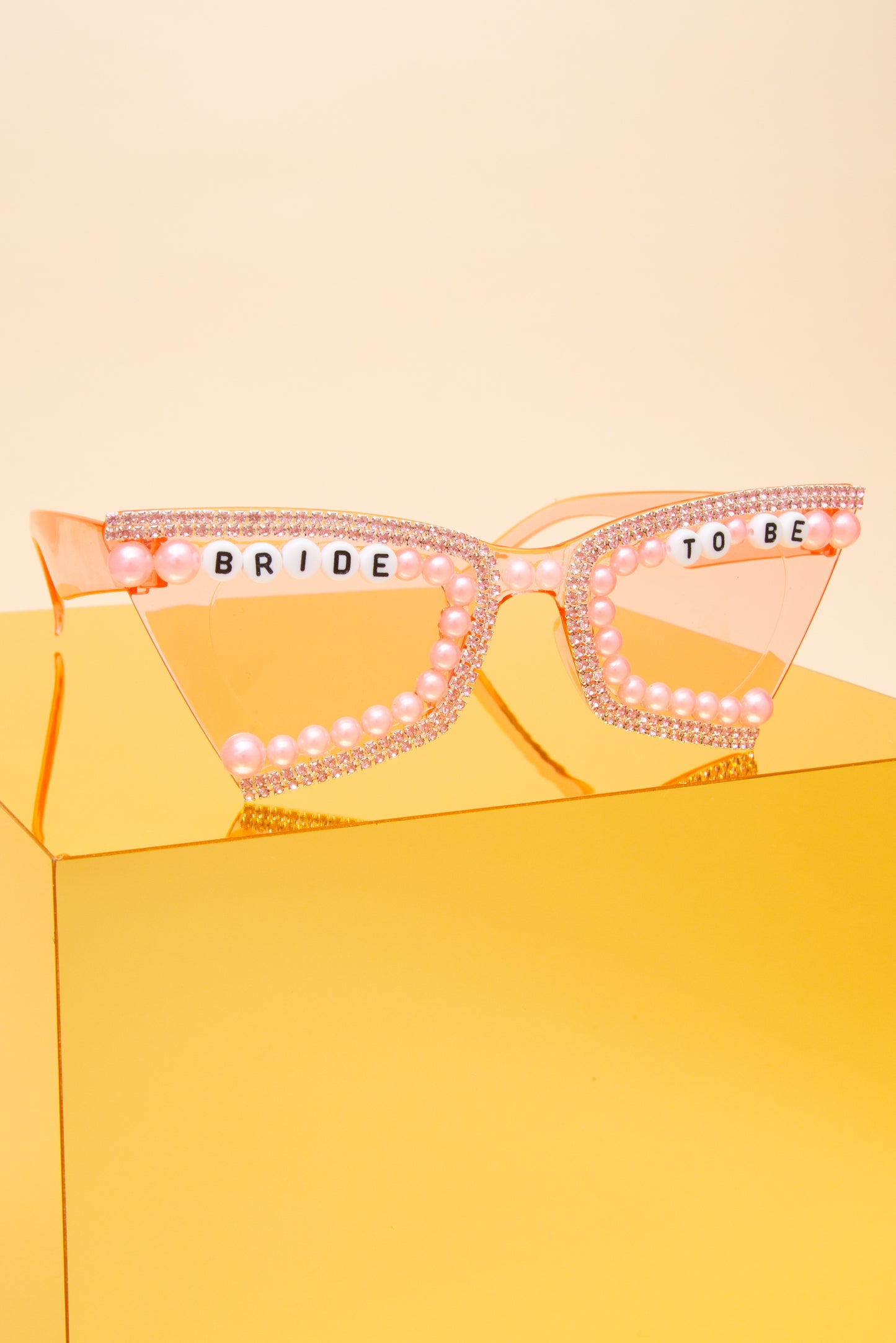 Charlotte Bride To Be Beaded Fashion Glasses with Pearl and Crystal
