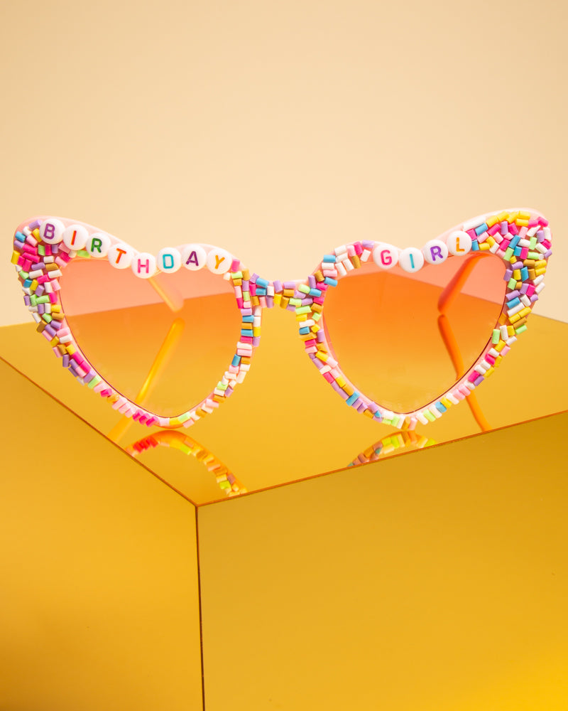 Eden "Birthday Girl" Sprinkle Beaded Fashion Glasses