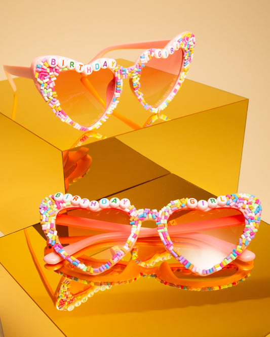 Eden "Birthday Girl" Sprinkle Beaded Fashion Glasses