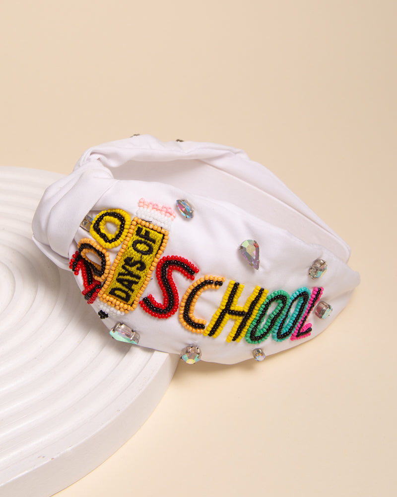 Daisy "100 Days of School" Teacher Appreciation Beaded Headband