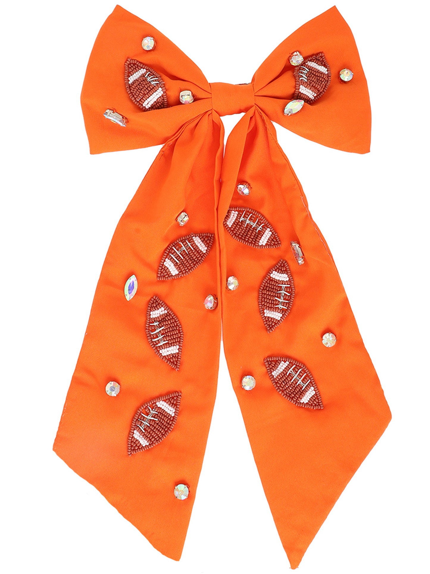 Sofia Game Day Football Bow Barrette Hair Clip