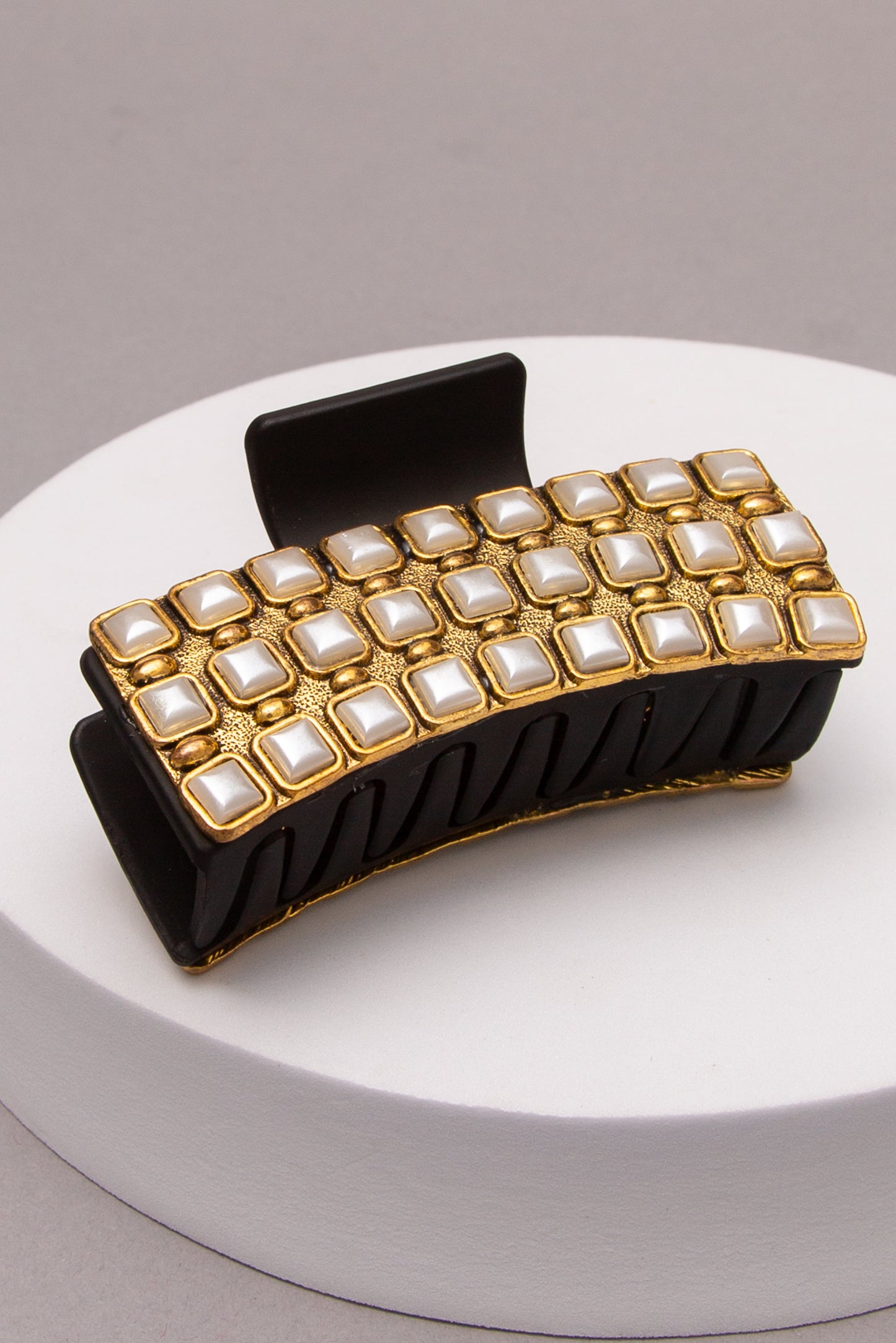 Skylar Western Decorative Multi Row Hair Claw Clip | Gold 