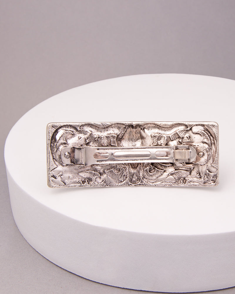 Kira Western Decorative Long Horn Hair Barrette Clip