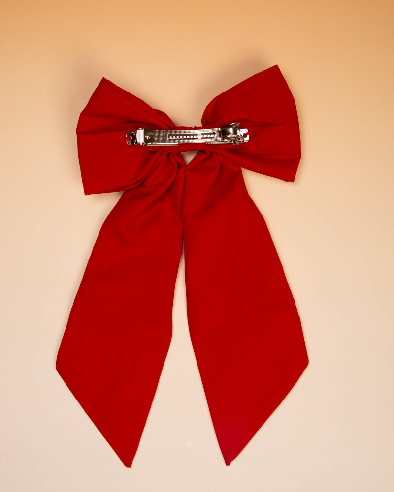 Jayleen GameDay Basketball Crystal Stone Bead Bow Barrette Hair Clip