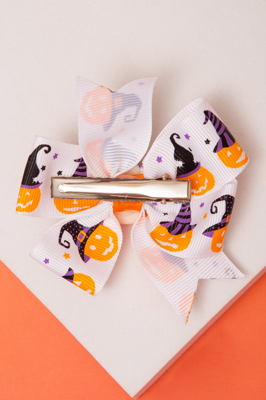 Natalie Pumpkin Witch Hat Halloween Hair Clip