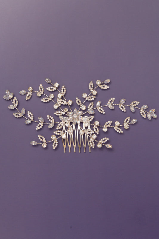 Keira Cascading Marquise Vine Crystal Hair Comb