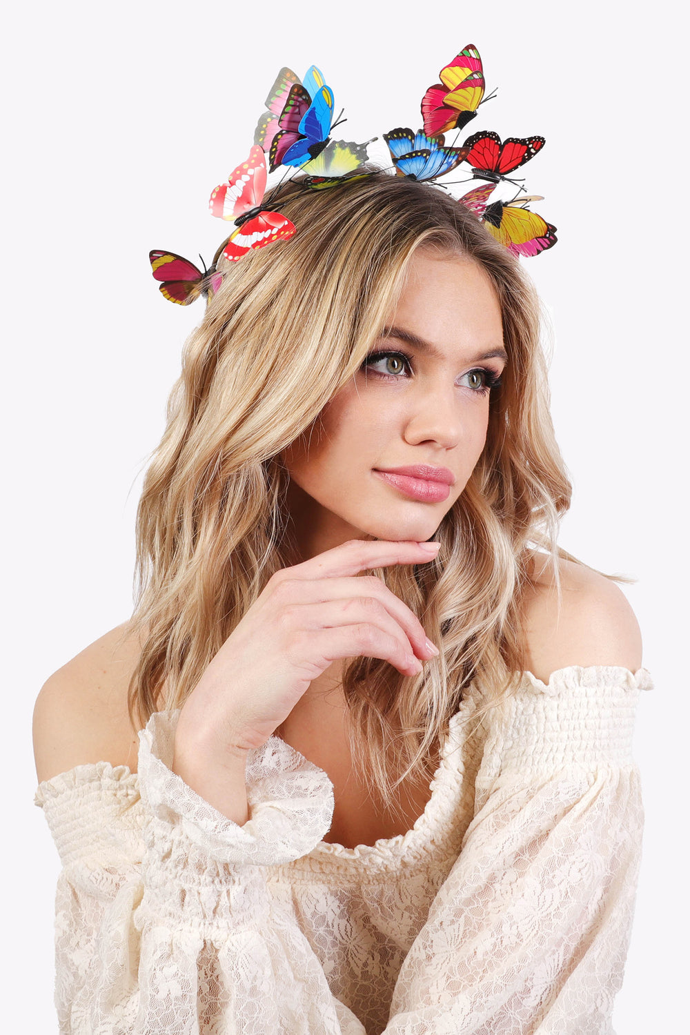 Noelle Butterfly Ribbon Closure Headband
