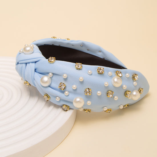 NEW SOPHIA COLLECTION women\'s western sequins embellished top knotted headband i Wholesale Western Sequins Embellished Top Knotted Headband  main image 4