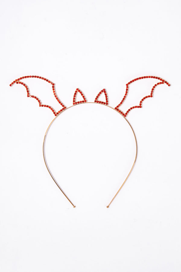 Delilah Bat Ear Wing Fashion Headband - Orange