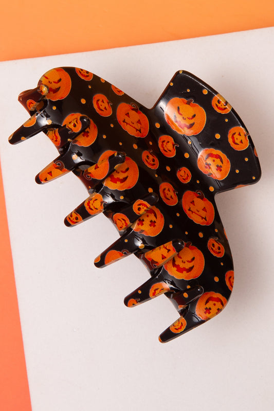 Gracie Halloween Pumpkin Hair Clip