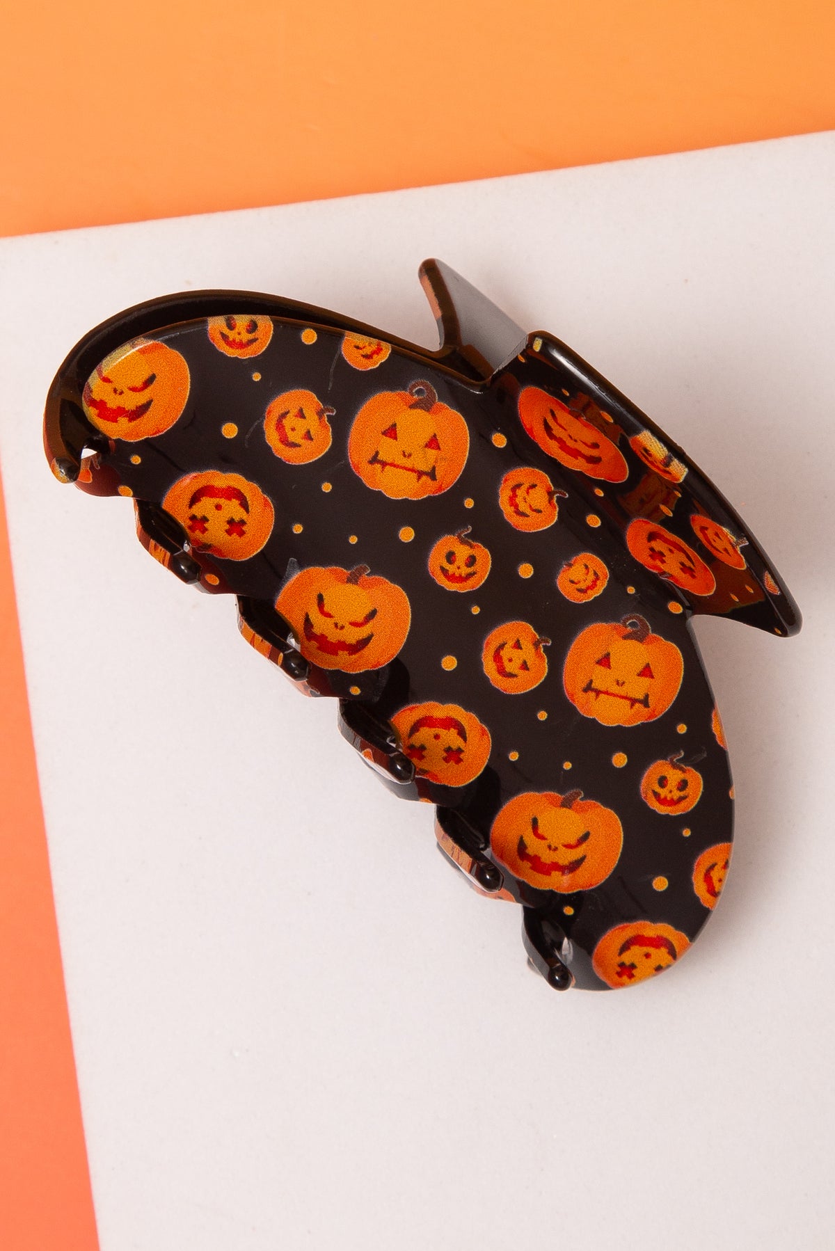 Gracie Halloween Pumpkin Hair Clip