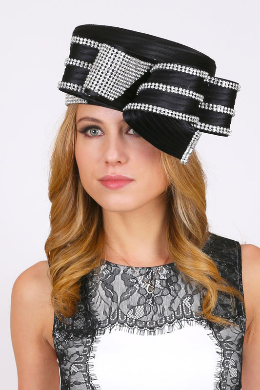 Lucy Large Bow Pill Box Braid Hat